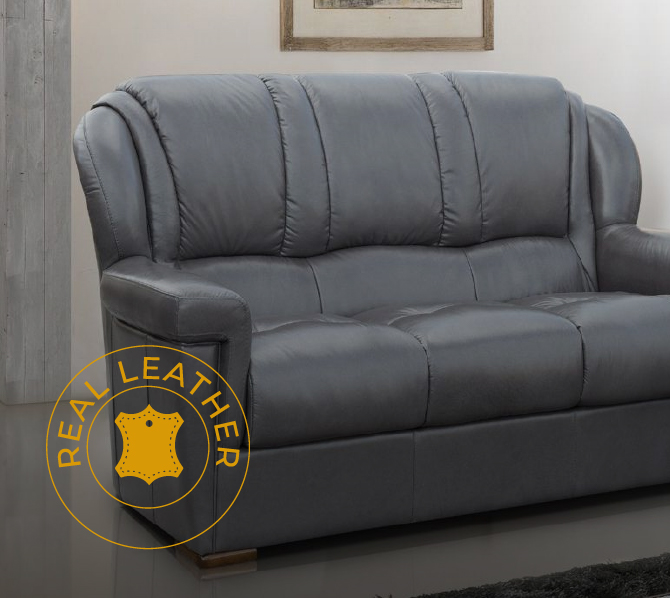  Italian Furniture - Grey - 2 Seater - Fabric/­Velvet