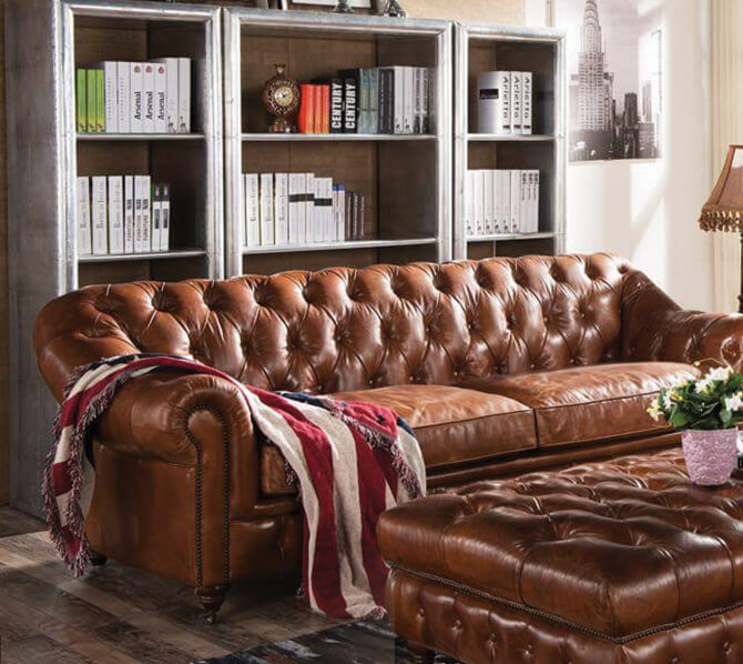  Leather Sofas & Chairs - Antique Rust - Chairs Offer