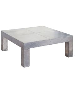Aviator Handmade Large Square Aluminium Coffee Table 