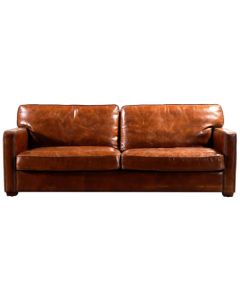 Battersea Handmade Vintage 3 Seater Sofa Distressed Real Leather 