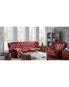 Beresford Handmade Chesterfield Sofa Suite Vintage Distressed Real Leather