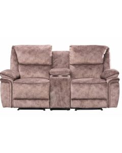 Brooklyn Genuine 2 Seater Reclining Sofa With Cupholder Taupe Real Fabric In Stock