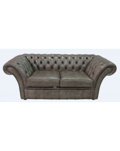Chesterfield 2 Seater Bronx High Plains Leather Sofa Settee In Balmoral Style  