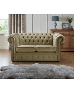 Chesterfield 2 Seater Fabric Malta Parchment 10 Sofa