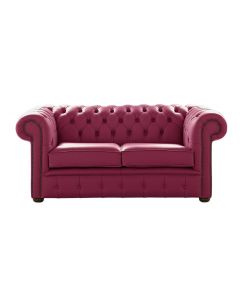 Chesterfield 2 Seater Shelly Anemone Leather Sofa Settee Bespoke In Classic Style