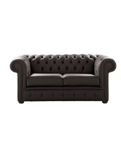 Chesterfield 2 Seater Shelly Havannah Leather Sofa Settee Bespoke In Classic Style