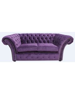 Chesterfield 2 Seater Sofa Danza Amethyst Purple Fabric In Balmoral Style