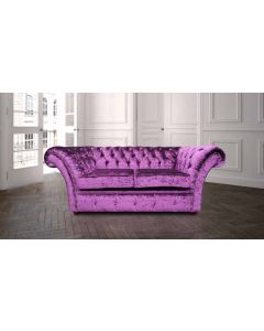 Chesterfield 2 seater sofa settee Boutique Cursh Purple Velvet Fabric In Balmoral Style