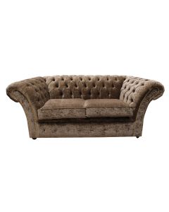 Chesterfield 2 Seater Sofa Settee Modena Latte Brown Velvet In Balmoral Style