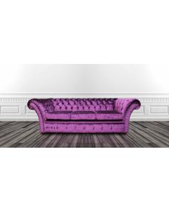Chesterfield 3 Seater Sofa Boutique Crush Purple Velvet Fabric In Balmoral Style
