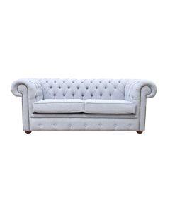 Chesterfield Handmade 2.5 Seater Sofa Catania Ash Grey Fabric In Classic Style