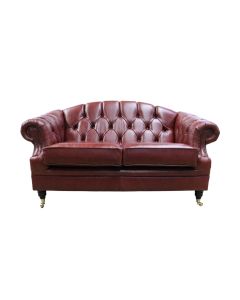 Chesterfield Handmade 2 Seater Sofa Settee Old English Chestnut Leather Victoria In Style