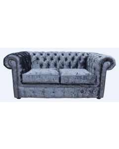 Chesterfield Handmade 2 Seater Sofa Settee Senso Dusk Blue Velvet In Classic Style