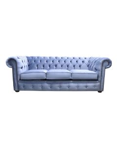 Chesterfield Handmade 3 Seater Sofa Medici Air Force Blue Fabric In Classic Style