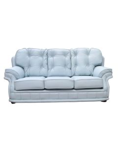 Chesterfield Handmade 3 Seater Sofa Shelly Parlour Blue Leather In Knightsbridge Style