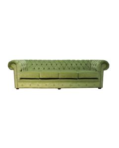Chesterfield Handmade 4 Seater Sofa Pimlico Sage Green Fabric In Classic Style