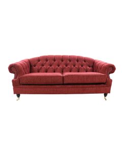 Chesterfield Handmade Merton 3 Seater Sofa Camden Wine Red Real Fabric