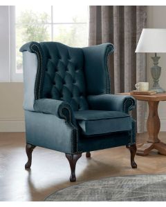 Chesterfield Queen Anne Beatrice Armchairs Malta Peacock 04