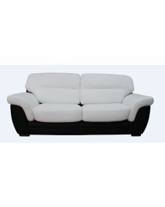 Daniel Handmade 3 Seater Sofa Contemporary Italian Black White Real Leather     