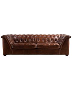 Gable Handmade Chesterfield 3 Seater Sofa Vintage Distressed Real Leather 