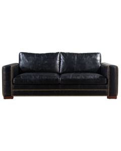George Original Vintage 3 Seater Settee Sofa Distressed Real Leather 