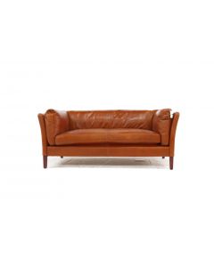 Conventry Vintage 3 Seater Distressed Tan Real Leather Sofa