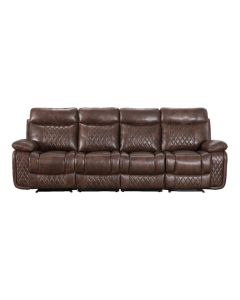 Hampton Original 4 Seater Reclining Sofa Tan Real Leather In Stock