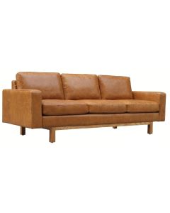 Madison Genuine Vintage 3 Seater Sofa Distressed Real Leather 