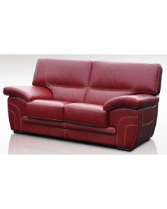 Naples Handmade 2 Seater Sofa Genuine Italian Red Real Leather 