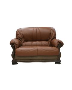 Oporto 2 Seater Sofa Settee Italian Camel Real Leather 