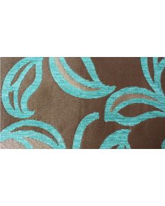 Patio Leaf Turquoise Free Fabric Swatch Sample