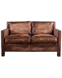 Portofino Original Luxury 2 Seater Sofa Vintage Distressed Real Leather 