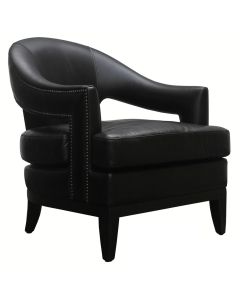 Scala Handmade Vintage Armchair Distressed Black Real Leather 