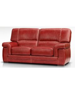Siena Custom Made 2 Seater Sofa Settee Italian Red Real Leather 