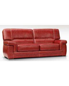 Siena Custom Made 3 Seater Settee Sofa Italian Red Real Leather 