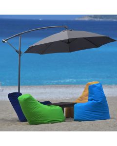Vera Umbrella Kos Cantilever Parasol With 8 Ribs In Grey