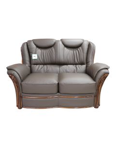 Verona Custom Made 2 Seater Sofa Settee Genuine Italian Chocolate Brown Real Leather