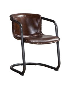  Vintage Antique Brown Distressed Leather Chair