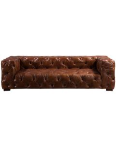 Vintage Handmade Chesterfield 3 Seater Sofa Buttoned Distressed Real Leather 